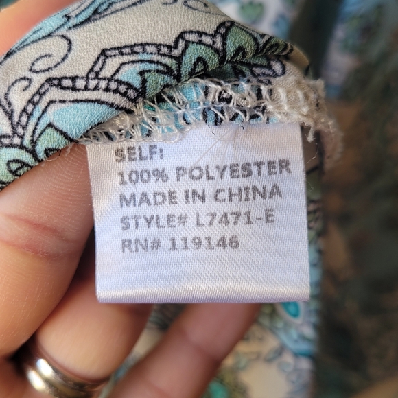 LARA fashion Blouse Size S Size Small Boho, Chic, Light Blue Buttons 3/4 Sleeve - Picture 4 of 8